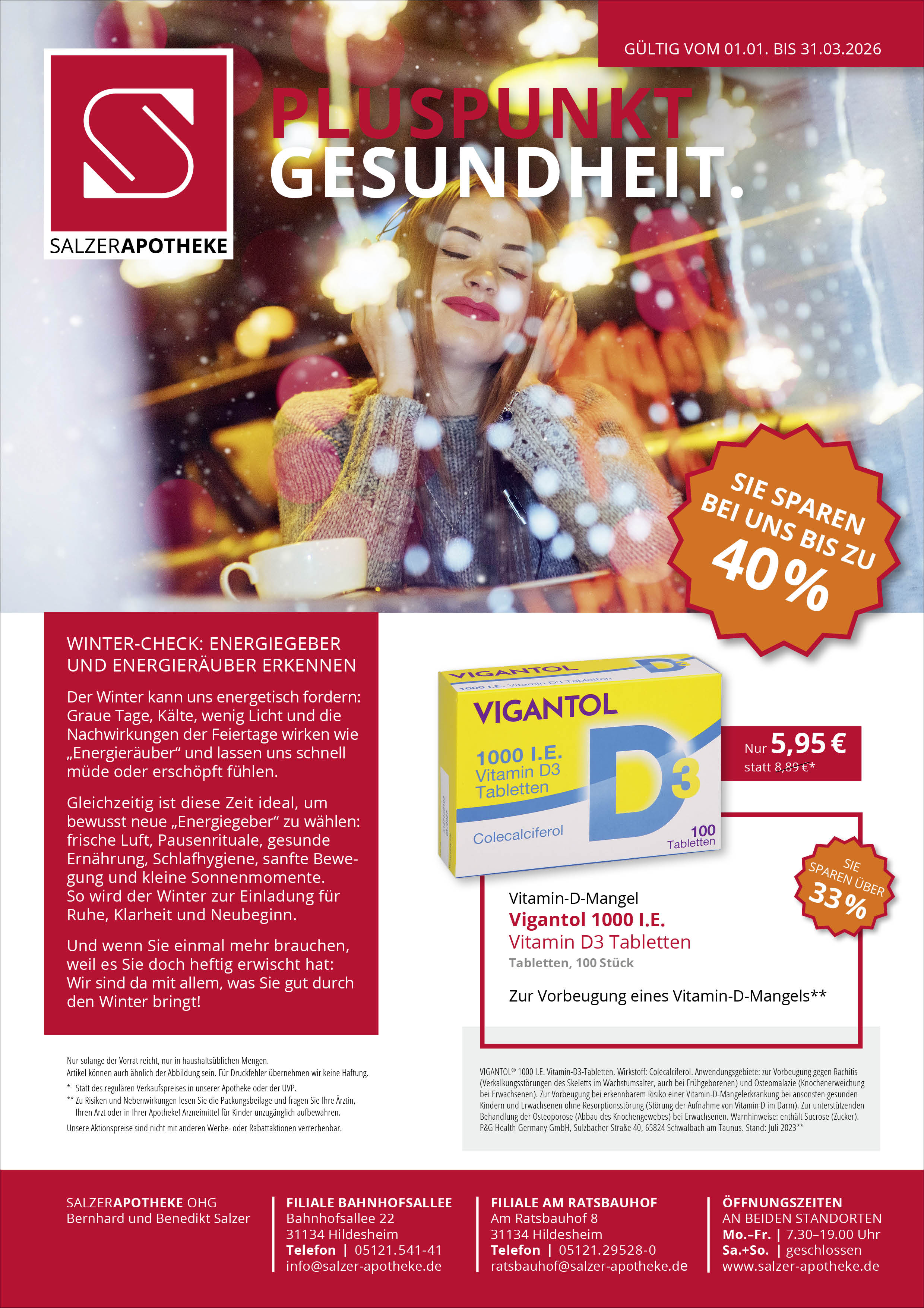 Angebote Salzer Apotheke 1. Quartal 2026