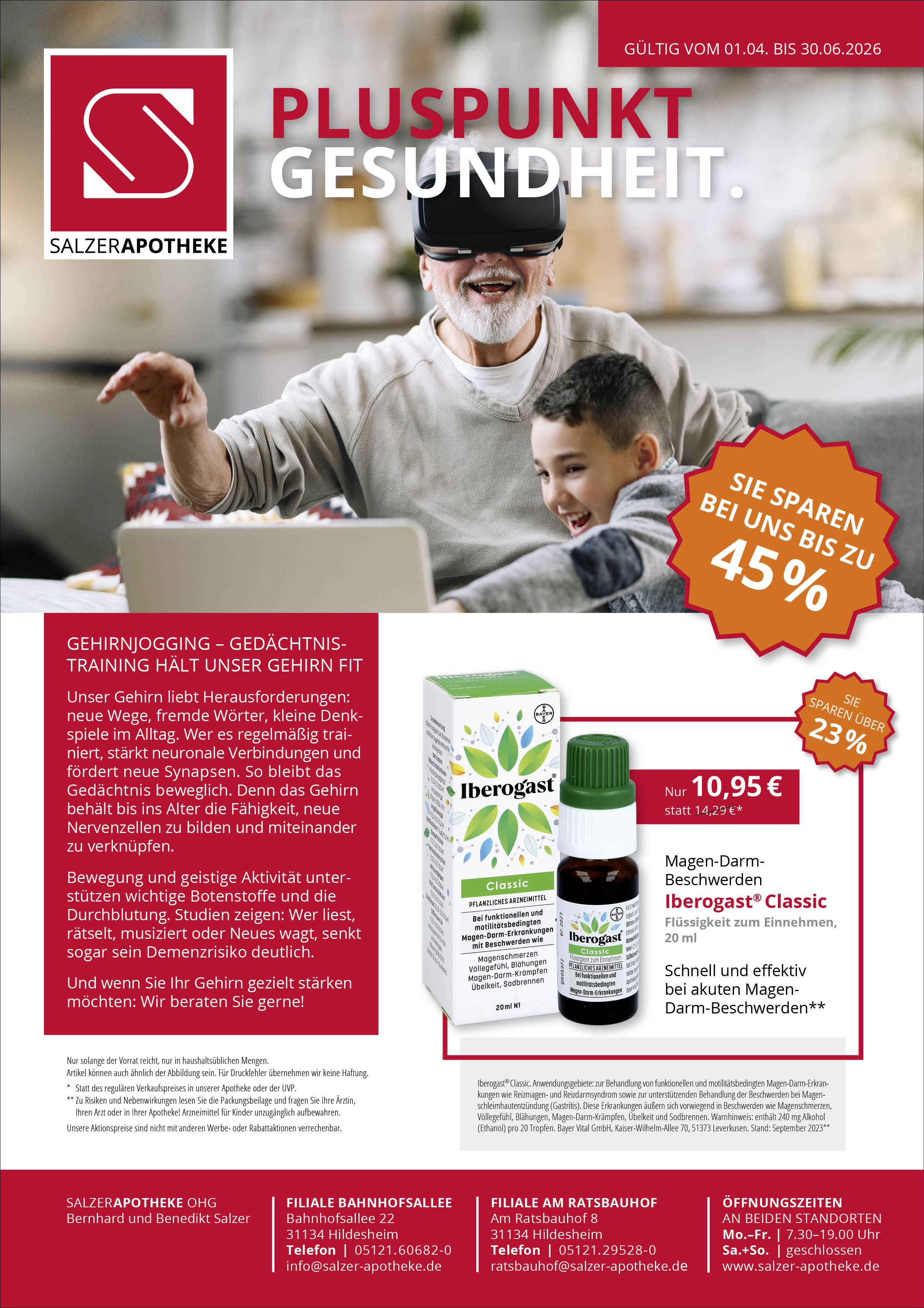 Angebote Salzer Apotheke 2. Quartal 2026